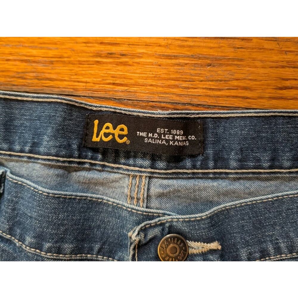 Lee Mens Big & Tall 40 Carpenter Shorts Loose Fit Original Stone Utility Denim - Picture 2 of 8